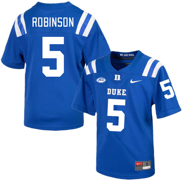 Men #5 Kimari Robinson Duke Blue Devils College Football Jerseys Stitched-Royal